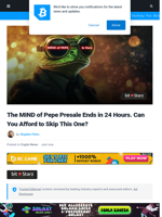 MIND of Pepe Presale Ends Tomorrow: Last Chance to Buy This AI Agent Coin