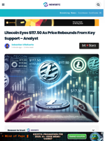 Litecoin Eyes $117.50 As Price Rebounds From Key Support – Analyst