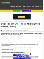Bitcoin Pain Isn't Over - But the Next Rally Could Already Be Brewing
