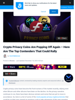 Crypto Privacy Coins Are Popping Off Again - Here Are The Top Contenders That Could Rally | Bitcoinist.com