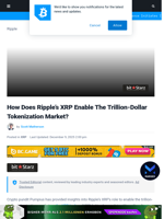 How Does Ripple’s XRP Enable The Trillion-Dollar Tokenization Market? | Bitcoinist.com