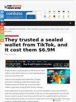 They trusted a sealed wallet from TikTok, and it cost them $6.9M - The Crypto News Wire