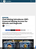 Find Mining Introduces XRP-Powered Mining Access for Bitcoin and Dogecoin - TechBullion