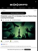 Chainlink Loses 21% in October Even as Tokens Keep Leaving Exchanges