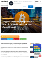 SegWit Debate Reignites Over Bitcoin Hard Forks?!