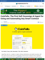 CoinFello: The First Self-Sovereign AI Agent for Using and Automating Any Smart Contract - TheNewsCrypto