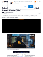 Satoshi Candidate Reveals How to Not Spend Bitcoin (BTC)