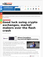 Good luck suing crypto exchanges, market makers over the flash crash - The Crypto News Wire