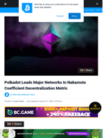 Polkadot Leads Major Networks In Nakamoto Coefficient Decentralization Metric