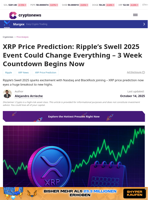 XRP Price Prediction: Ripple’s Swell 2025 Event Could Change Everything – 3 Week Countdown Begins Now