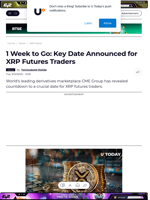 1 Week to Go: Key Date Announced for XRP Futures Traders - U.Today