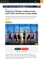 Citigroup, JPMorgan Lead Blockchain Push: Ripple Report