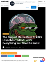 The Biggest Meme Coin Of 2025 Launches Today! Here's Everything You Need To Know | Live Bitcoin News