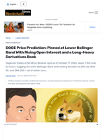 DOGE Price Prediction: Pinned at Lower Bollinger Band With Rising Open Interest and a Long-Heavy Derivatives Book - Blockchain.News