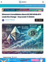 Ethereum Consolidates Above $2,500 While BTC Leads the Charge – Key Levels To Watch