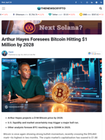 Arthur Hayes Foresees Bitcoin Hitting $1 Million by 2028 - TheNewsCrypto