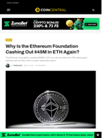 Why Is the Ethereum Foundation Cashing Out $49M in ETH Again? - CoinCentral