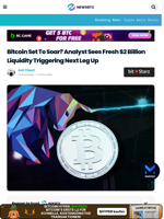 Bitcoin Set To Soar? Analyst Sees Fresh $2 Billion Liquidity Triggering Next Leg Up