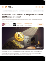 Solana: Is $78.50 support in danger as SOL faces $53M whale pressure? - AMBCrypto
