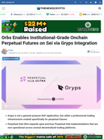 Orbs Enables Institutional-Grade Onchain Perpetual Futures on Sei via Gryps Integration - TheNewsCrypto