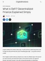 What is DeFi? Decentralized Finance Explained Simply