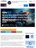 Here’s Why BlockDAG’s 3M+ Miners & $411M+ Raise Put It Ahead of Cardano & Litecoin in 2025 | Live Bitcoin News