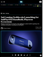 Sui Gaming Stablecoin Launching for SuiPlay0X1 Handheld, Playtron Ecosystem - Decrypt