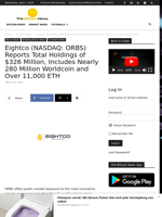 Eightco (NASDAQ: ORBS) Reports Total Holdings of $326 Million, Includes Nearly 280 Million Worldcoin and Over 11,000 ETH