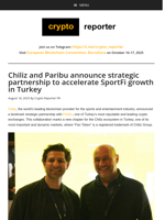 Chiliz and Paribu announce strategic partnership to accelerate SportFi growth in Turkey