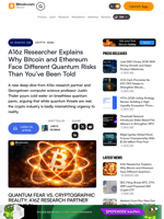 A16z Researcher Explains Why Bitcoin and Ethereum Face Different Quantum Risks Than You’ve Been Told – Crypto News Bitcoin News