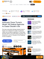 Anthropic Faces Trump's Wrath: All Federal Agencies to Cease Claude's Use – Bitcoin News