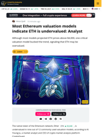 Composite of ETH Valuation Models Places ETH Fair Value at $4,839: Analyst