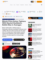 Bitcoin Price Action Tightens With Neutral Oscillators, Bullish Bias in Averages – Markets and Prices Bitcoin News