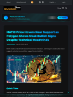 MATIC Price Hovers Near Support as Polygon Shows Weak Bullish Signs Despite Technical Headwinds - Blockchain.News