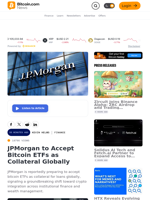JPMorgan to Accept Bitcoin ETFs as Collateral Globally – Finance Bitcoin News