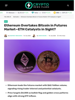 Ethereum Overtakes Bitcoin in Futures Market—ETH Rally?