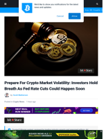 Prepare For Crypto Market Volatility: Investors Hold Breath As Fed Rate Cuts Could Happen Soon | Bitcoinist.com