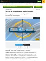The case for enterprise-grade custody solutions