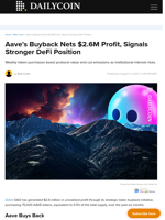 Aave’s Buyback Nets $2.6M Profit, Signals Stronger DeFi Position - DailyCoin