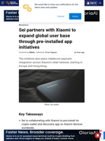 Sei partners with Xiaomi to expand global user base through pre-installed app initiatives