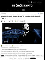 SpaceX Stock Sinks Below IPO Price: The Hype Is Over?