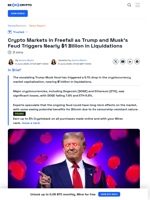 Trump vs. Musk: How the Feud Is Shaking the Crypto Market