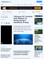 Chinese VC Invests $30 Million in Hong Kong’s Hashkey Group  – Crypto News Bitcoin News