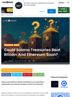 Could Solana Treasuries Beat Bitcoin And Ethereum Soon?