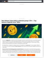 Best Meme Coins Surge as Market Skyrockets — Top Gainers Up 100%+ in 24H