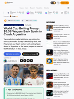 World Cup Betting Frenzy: $5.5B Wagers Back Spain to Crush Argentina
