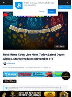 Live Best Meme Coins Updates Today: Saylor Buys $50M Bitcoin During Dip Spree, Square Launches Bitcoin Payments to 4 Million Merchants, and More...