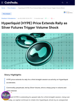Hyperliquid (HYPE) Price Extends Rally as Silver Futures Trigger Volume Shock 