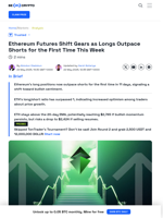 Ethereum Futures Market Sees Shift as Long Positions Surge