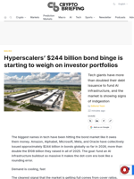 Hyperscalers' $244 billion bond binge is starting to weigh on investor portfolios